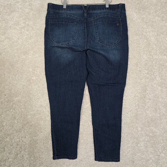 Democracy Women’s 16 Blue Ab Technology Skinny Jeans Stretch Denim Casual Fit - Picture 5 of 13